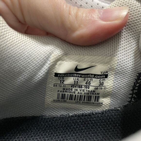 Nike Shox Turbo+ 12 Black White Gray 12 Mens Running Trainer Athletic Basketball - Picture 9 of 11